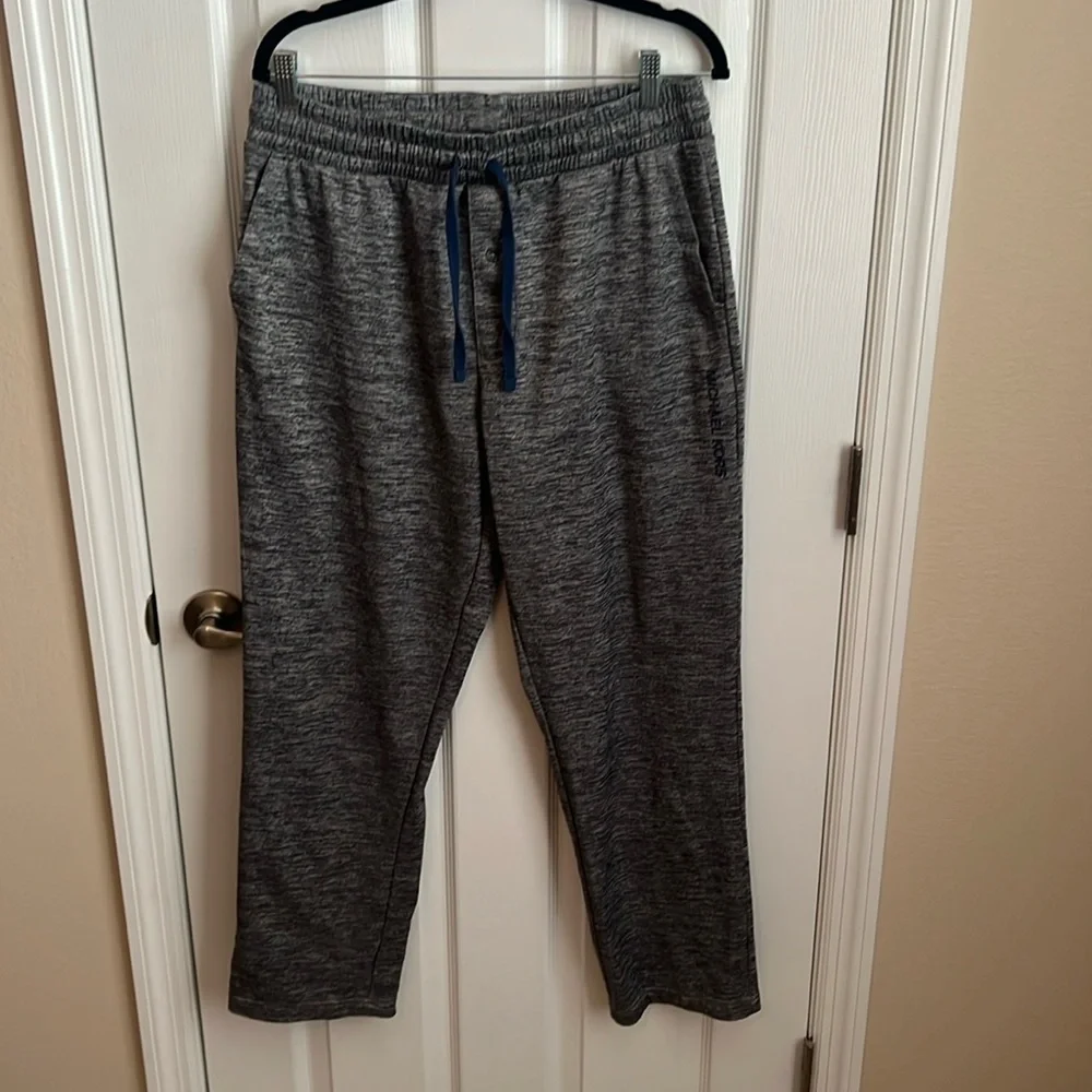 Michael Kors Lounge‎ Sweat Pants Heathered Knit Drawstring Casual Comfy Mens L